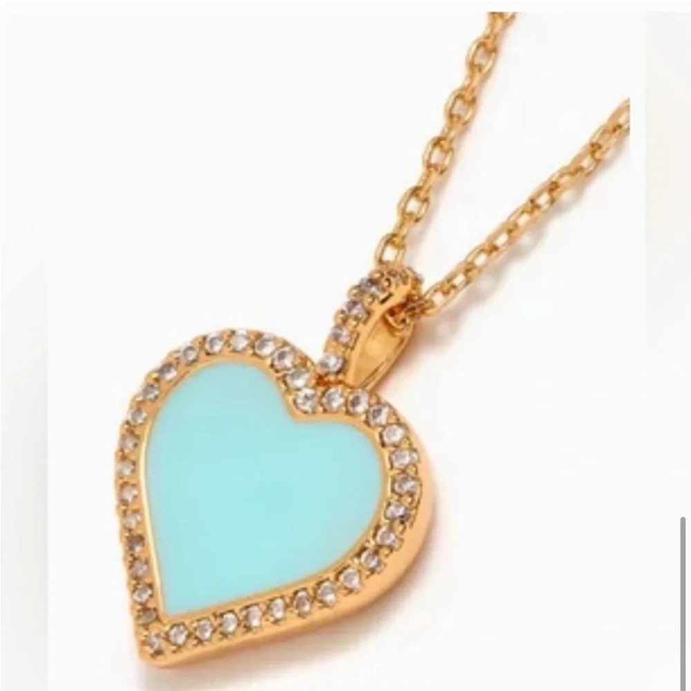 Kate Spade Take Heart Necklace‎ In Tiffany Blue NWT